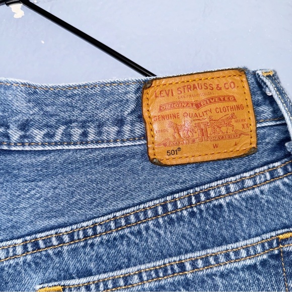 Levis 501 Premium Denim Shorts Size 29 - Picture 3 of 8